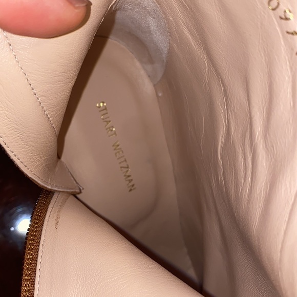 Brand New Stuart Weitzman Milla 60 Leather Bootie in Dark Tan - Picture 11 of 14